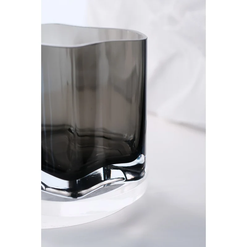 Designvase Coral, grau, 20 cm