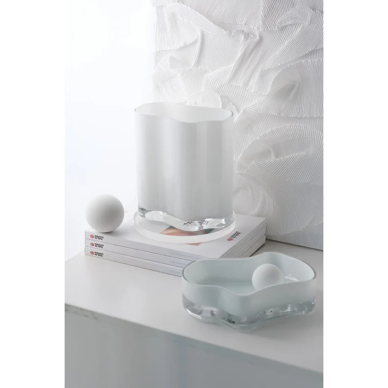 Designvase Coral, weiß, 20 cm
