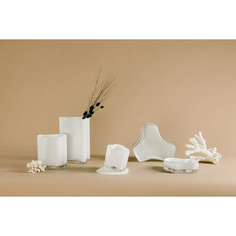 Designvase Coral, weiß, 20 cm