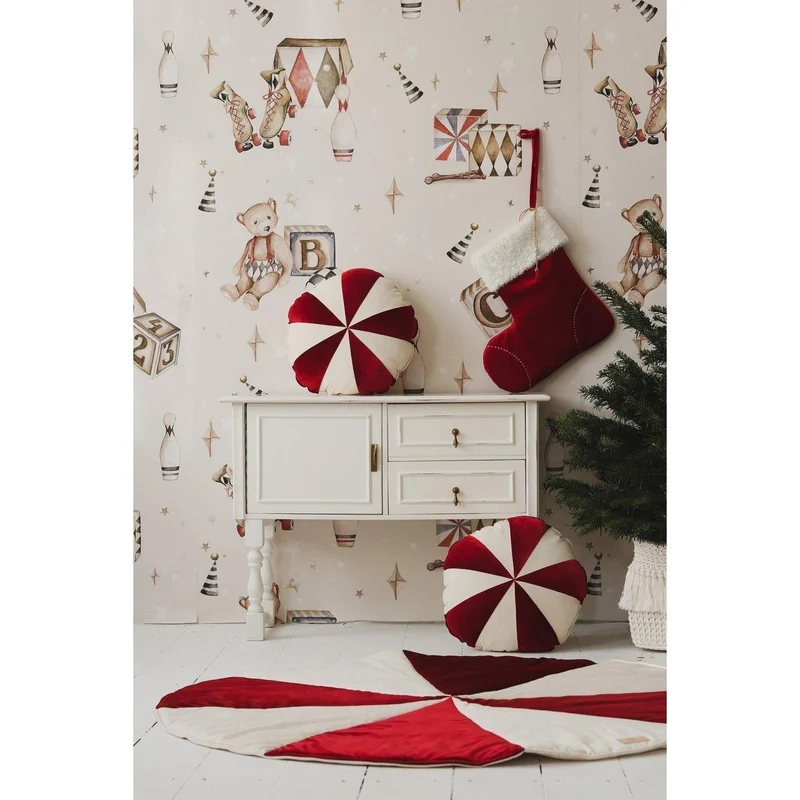 Patchwork-Kissen Red Candy, Weihnachtskollektion