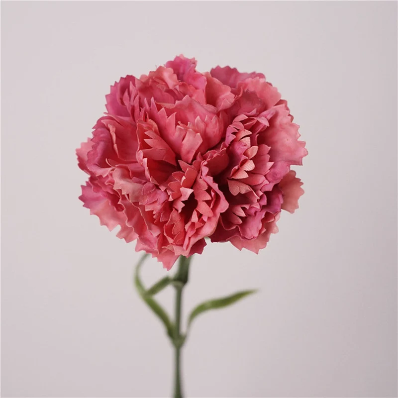 Real Touch Nelken 50 cm, Täuschend Echte Kunstblume mit Stiel, Premium Seidenblume für Hochzeit, Floristik & Vasen-Deko, langlebig