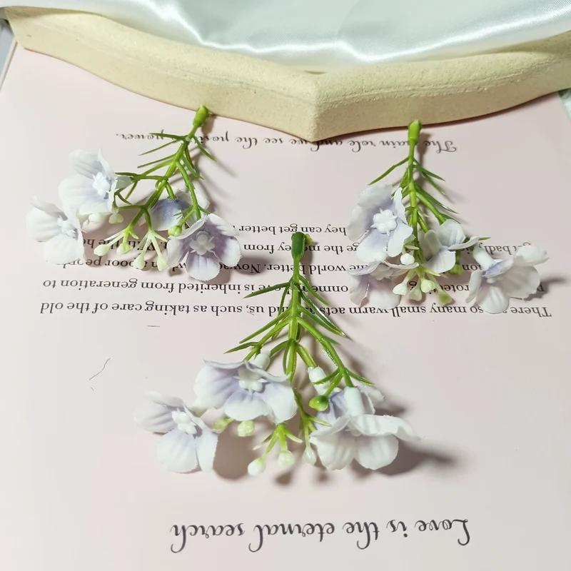 Mini Wildblumen Bund (10 Stk.), 8 cm Kunstblumen zum Basteln, Kleine Seidenblumen für DIY Ansteckblumen, Hochzeit, Gestecke, Geschenk Deko