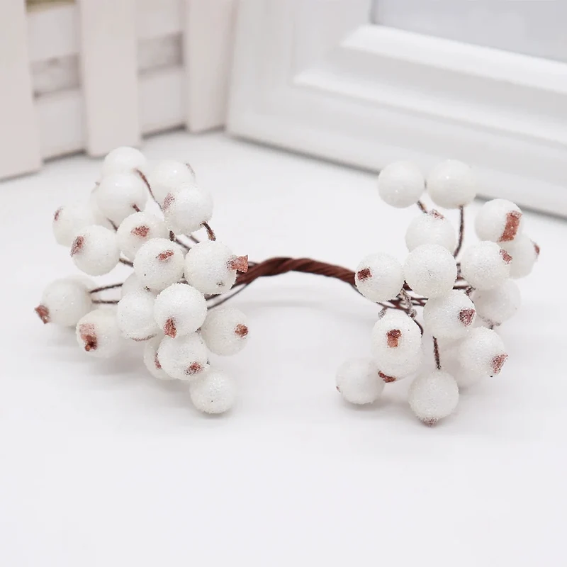 Künstliche Beerenblüten, 1,2 cm Durchmesser, langlebig, 14 cm lang, 13 Farben, ideal für Hochzeiten, Floristen, DIY-Geschenke, Tischdekoration