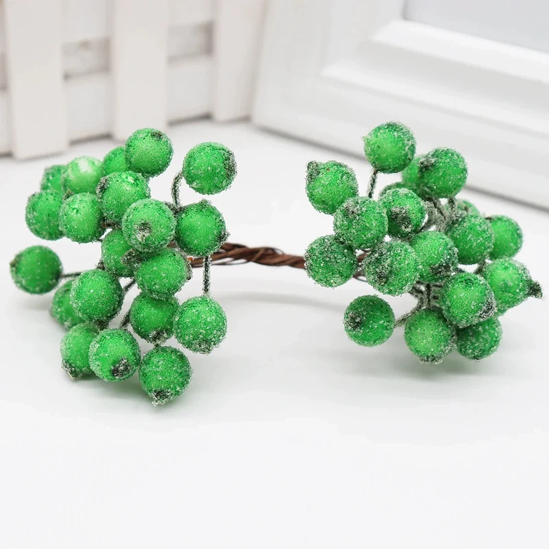 Künstliche Beerenblüten, 1,2 cm Durchmesser, langlebig, 14 cm lang, 13 Farben, ideal für Hochzeiten, Floristen, DIY-Geschenke, Tischdekoration
