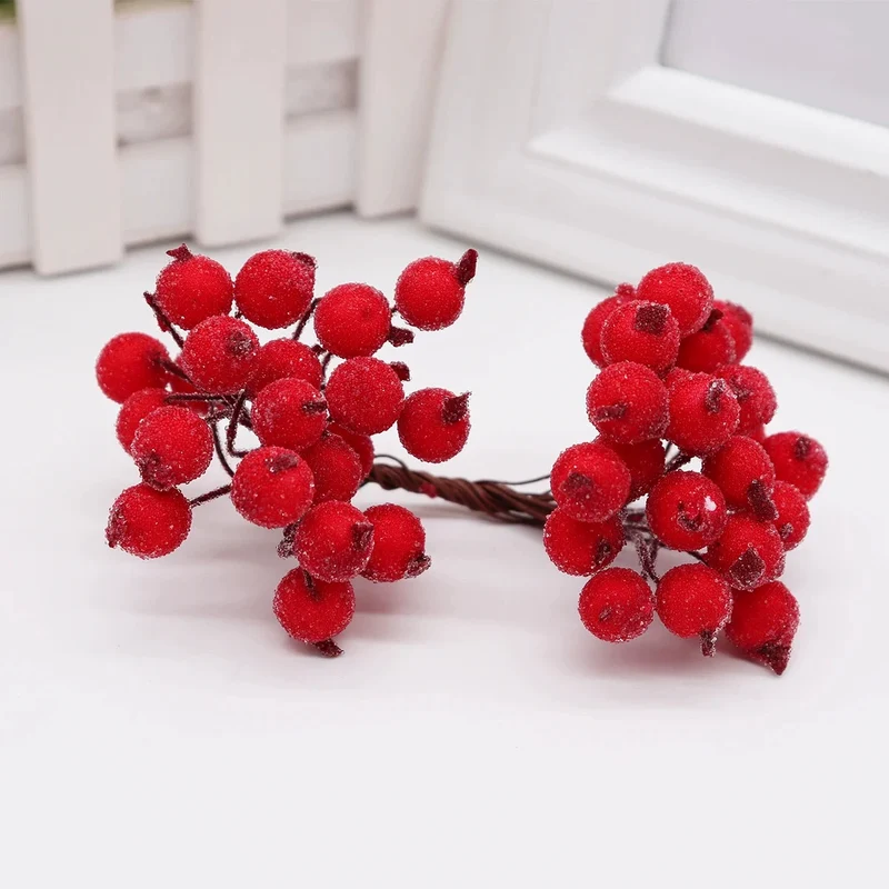 Künstliche Beerenblüten, 1,2 cm Durchmesser, langlebig, 14 cm lang, 13 Farben, ideal für Hochzeiten, Floristen, DIY-Geschenke, Tischdekoration