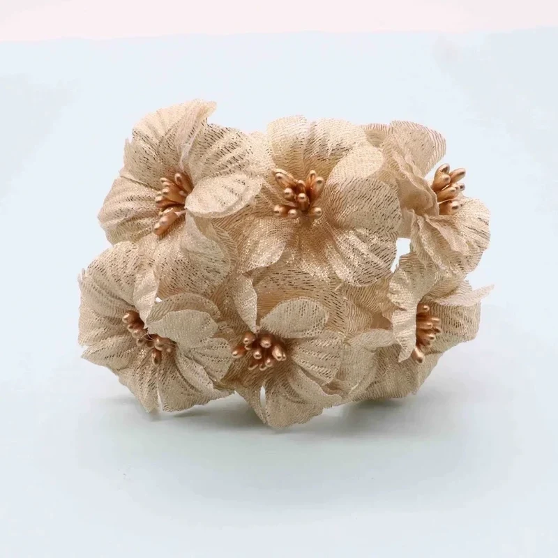 Künstliche Pfingstrose Blumenstrauß, 11 cm, realistische Optik, Gold und Silber, ideal für Hochzeiten, Dekoration, Geschenke