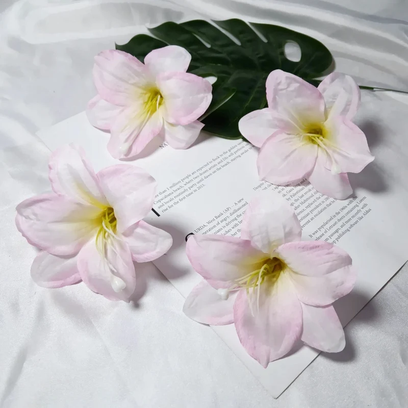 Künstliche Lilienblüten, 10 cm Durchmesser, realistische Optik, ideal für Hochzeiten, DIY Dekorationen, Blumenarrangements, Tischdekoration