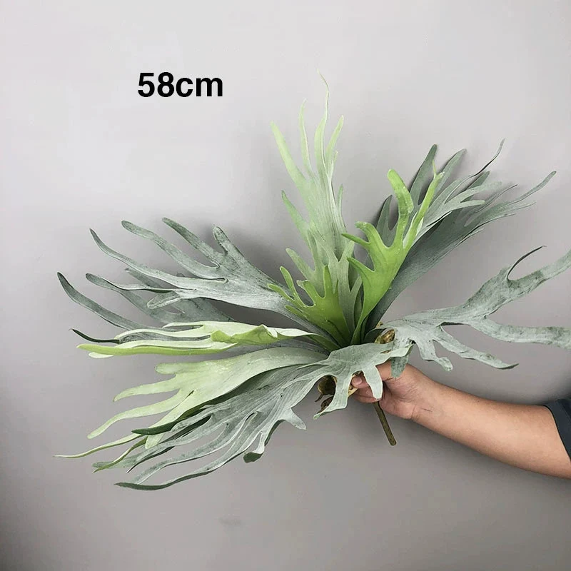 Künstliche Sukkulente mit Geweihblättern, 30 cm, realistische Optik, ideal für Hochzeiten, Cafés, Wohnräume, langlebig, pflegeleicht
