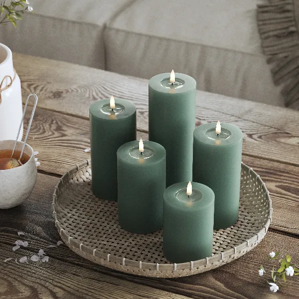 Led kaars salie groen - Deluxe Homeart