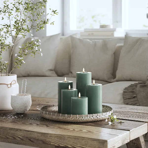 Led kaars salie groen - Deluxe Homeart