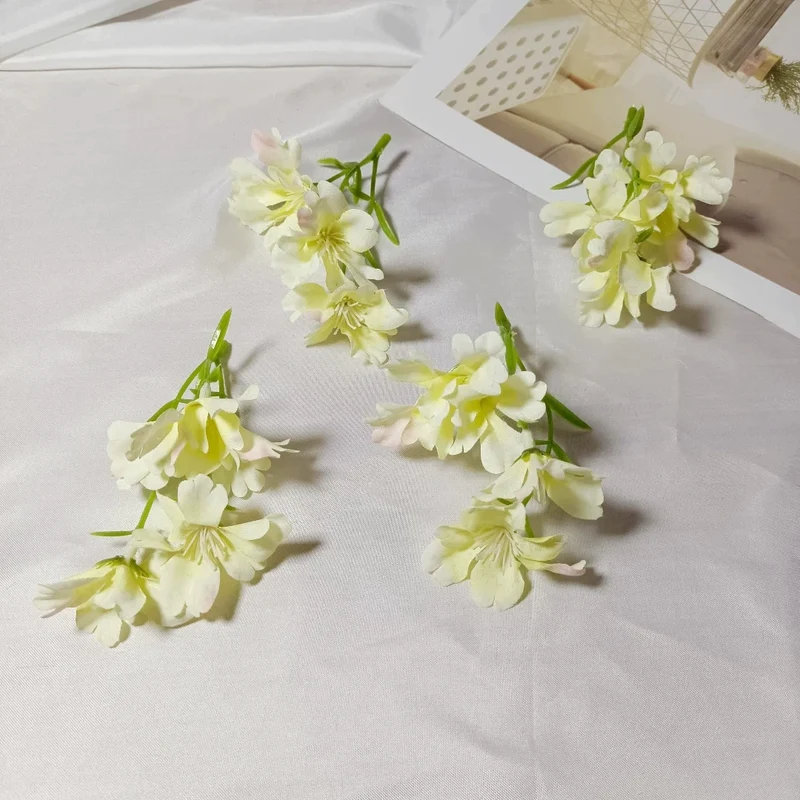 Künstliche Wildblume 10 cm, 3 realistische Blütenköpfe, Seidenblume zum Basteln, für Gestecke, DIY, Hochzeit & Tischdeko
