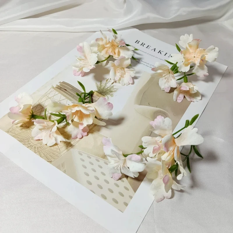 Künstliche Wildblume 10 cm, 3 realistische Blütenköpfe, Seidenblume zum Basteln, für Gestecke, DIY, Hochzeit & Tischdeko