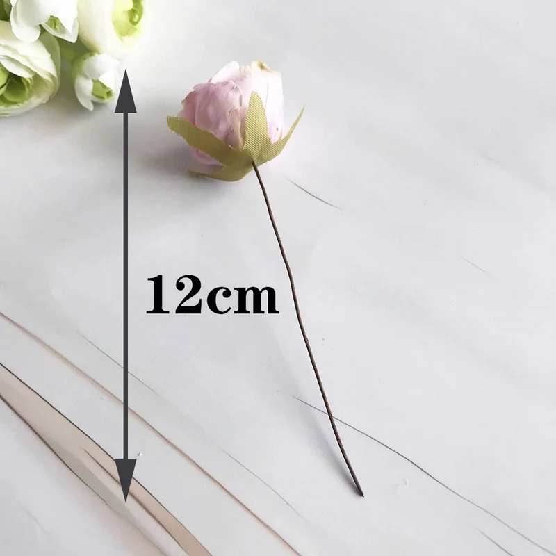 Künstliche Rose Vintage, 12 cm Rosenkopf täuschend echt, ideal für DIY-Projekte, Hochzeitsdeko, Gestecke und Geschenkverpackung