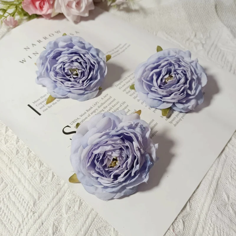 3er Set Kamelienblüten 7cm, Täuschend Echte Blütenköpfe für DIY, Hochzeitsdeko, Gestecke & Kränze, Hochwertige Kunstblumen zum Basteln