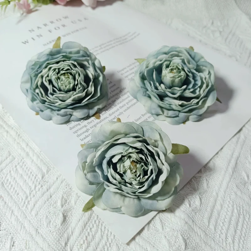 3er Set Kamelienblüten 7cm, Täuschend Echte Blütenköpfe für DIY, Hochzeitsdeko, Gestecke & Kränze, Hochwertige Kunstblumen zum Basteln