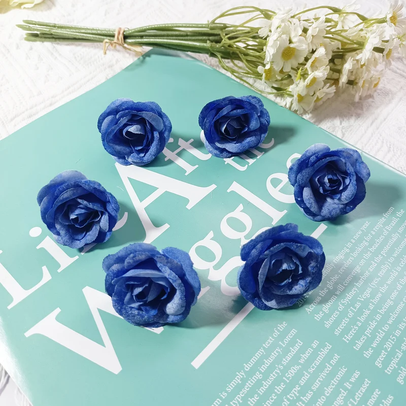 Künstliche kleine Rosenköpfe 4cm, realistisch, DIY Hochzeitsdekoration, Fotografie Requisiten, Geschenkverpackung, langlebig