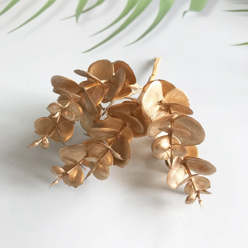 Künstliche Eukalyptusblätter 14,5 cm, Realistische Deko Zweige in Weiß-Grün, Ideal für Vasen, DIY Gestecke, Kränze & Hochzeitsdeko