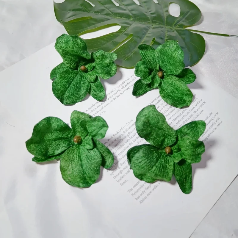 Künstliche Orchideenblüten, 9cm, Samt, realistisch, perfekt für Hochzeiten, DIY Arrangements, Geschenkverpackungen