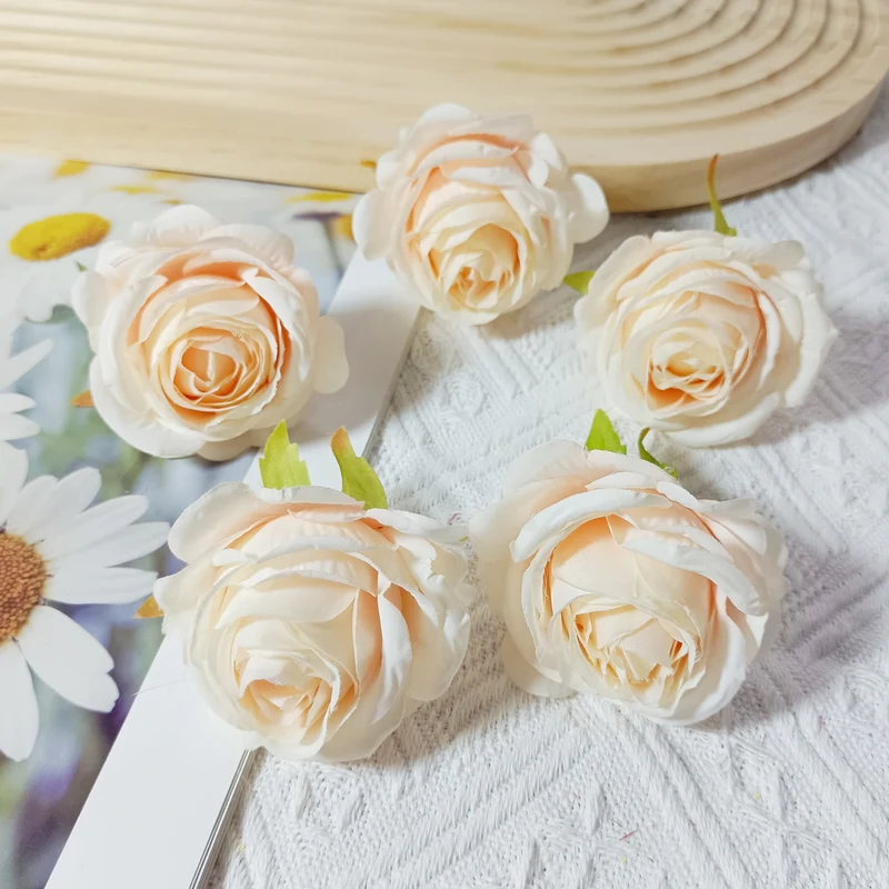 5 cm Hochwertige Kunstrosen, Realistische Seidenblumen, Ideal für Hochzeiten, DIY-Geschenkverpackung, Floristik, Dekoration