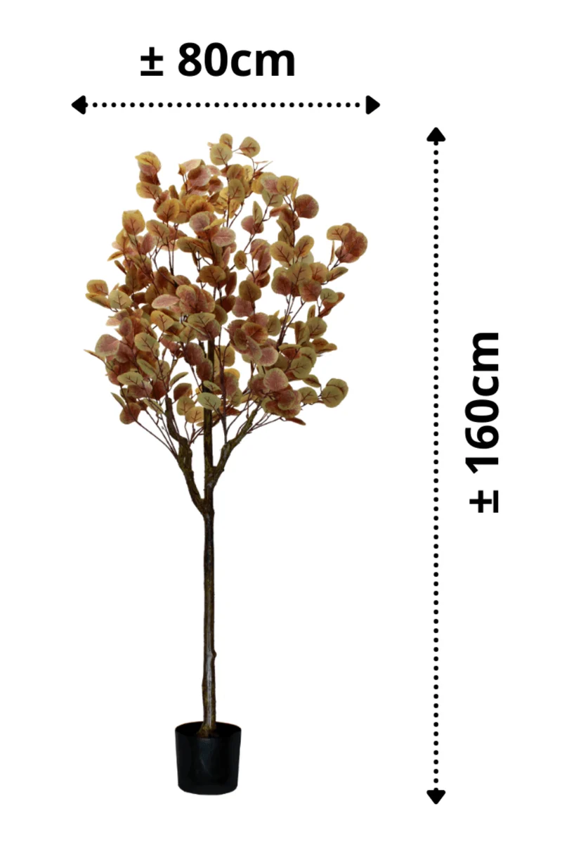 Eukalyptus Kunstbaum 160cm Rostrot