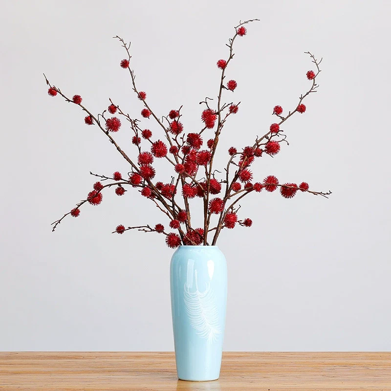 Künstliche Fruchtkugel aus Rizinus, 100cm, realistische Optik, gelb, grün, rot, ideal für Hochzeiten, Cafés, Einzelhandel