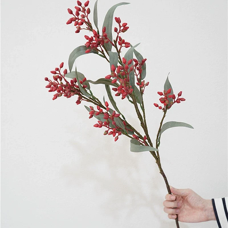 Eukalyptusfrucht 76cm, hochwertige Kunstpflanze, realistische Optik, ideal für Hochzeiten, Cafés, Einzelhandel, langlebige Dekoration