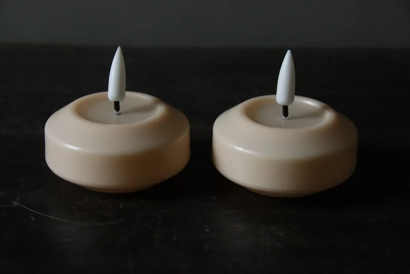 Led drijfkaarsen creme - 2 stuks - Deluxe Homeart