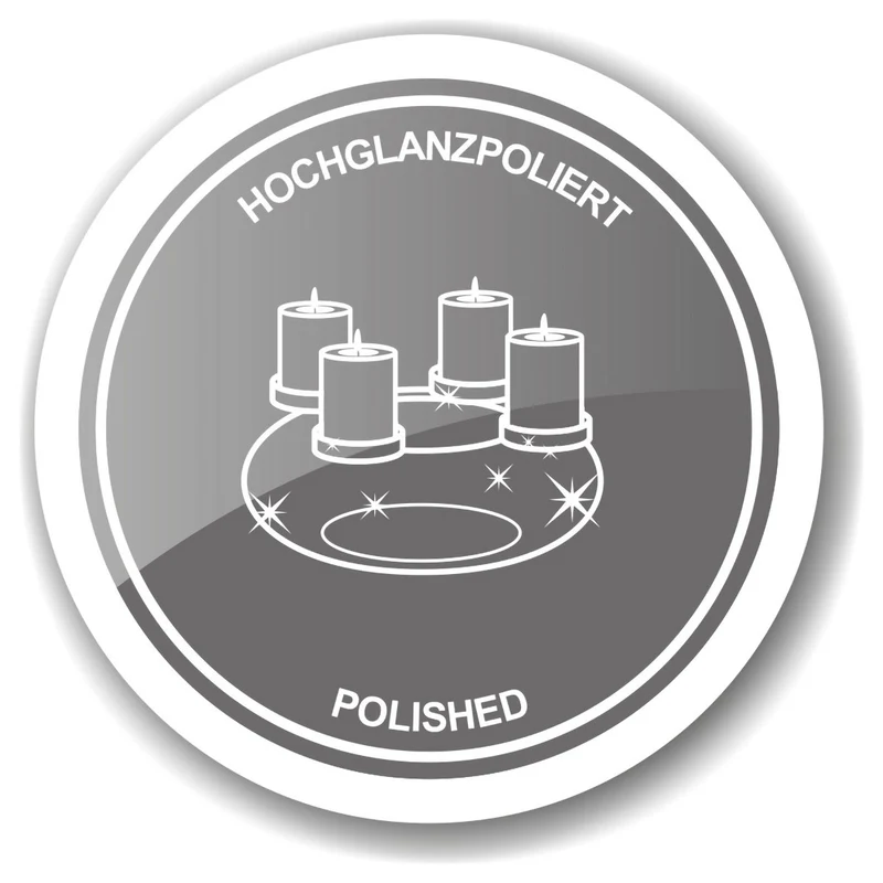 Adventskranz Milano aus vernickeltem Edelstahl