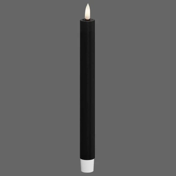Led dinerkaars zwart 24cm - 2 stuks - Deluxe Homeart