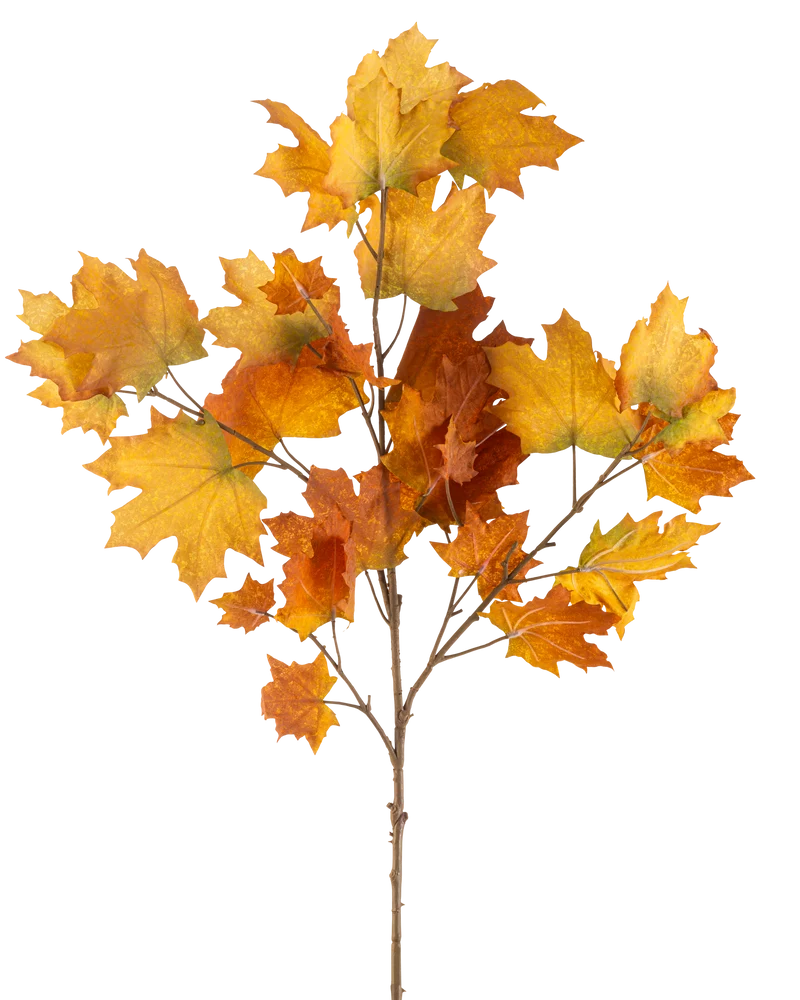 Künstliche Blume Ahornblatt 109 cm gelb