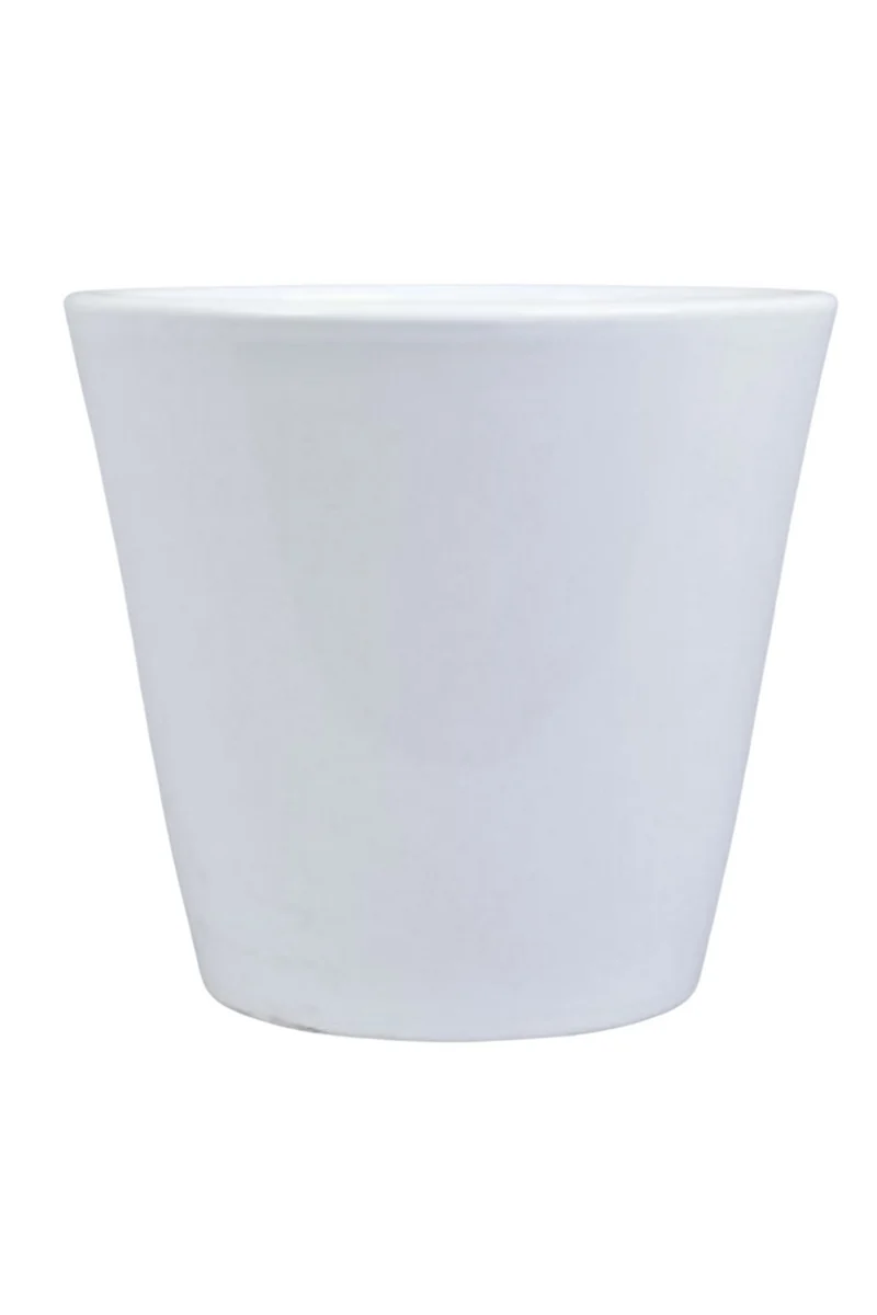 Blumentopf Vinci Weiß 22cm hoch x 24Ø x 17Ø