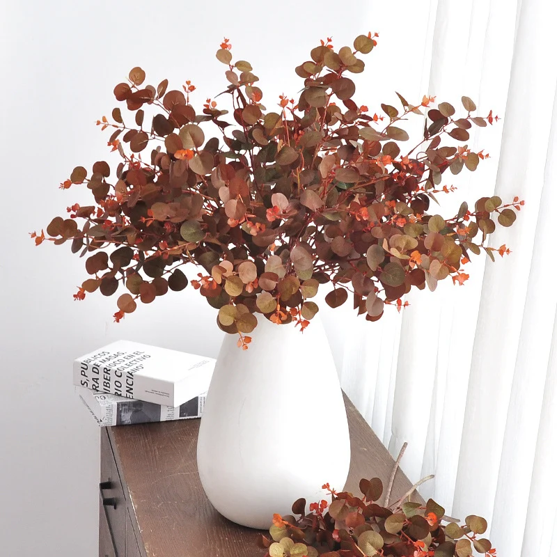 Künstliche Eukalyptus-Zweige, 75 cm, 3er-Set, langlebige Deko für Haushalt und Gewerbe, pflegeleicht, realistisch