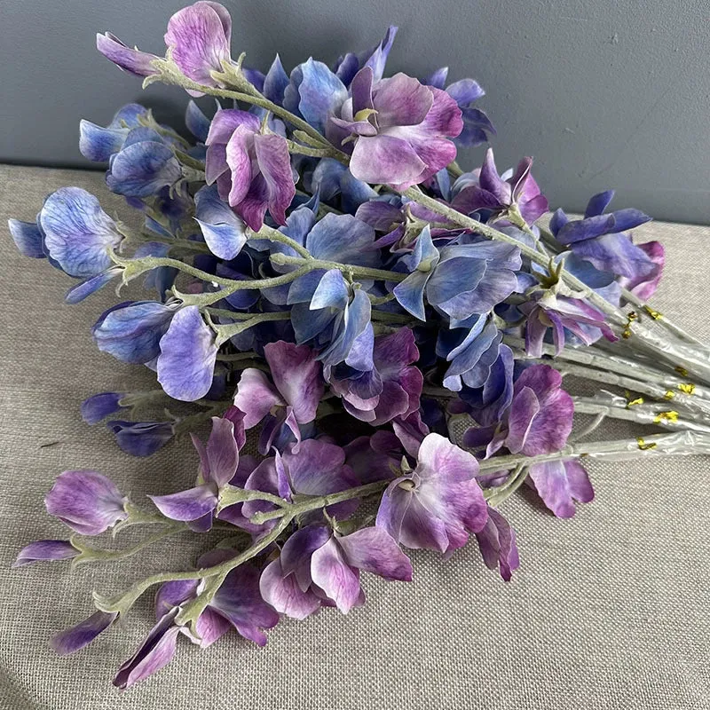 Künstliche Pea Flower 63 cm, realistische Berührung, 7 Farben, perfekt für Hochzeiten, Innendekoration, Cafés, Einzelhandel