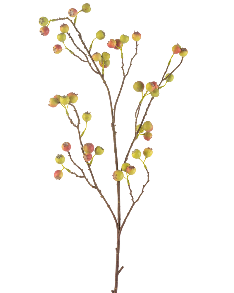 Künstliche Blume Weißdornbeere 104 cm grün/rot
