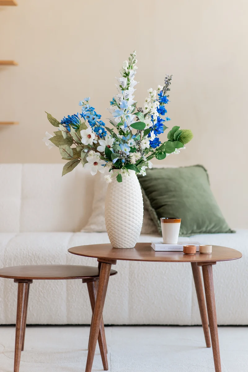 Zijden kunstbloemen boeket Cool Breeze