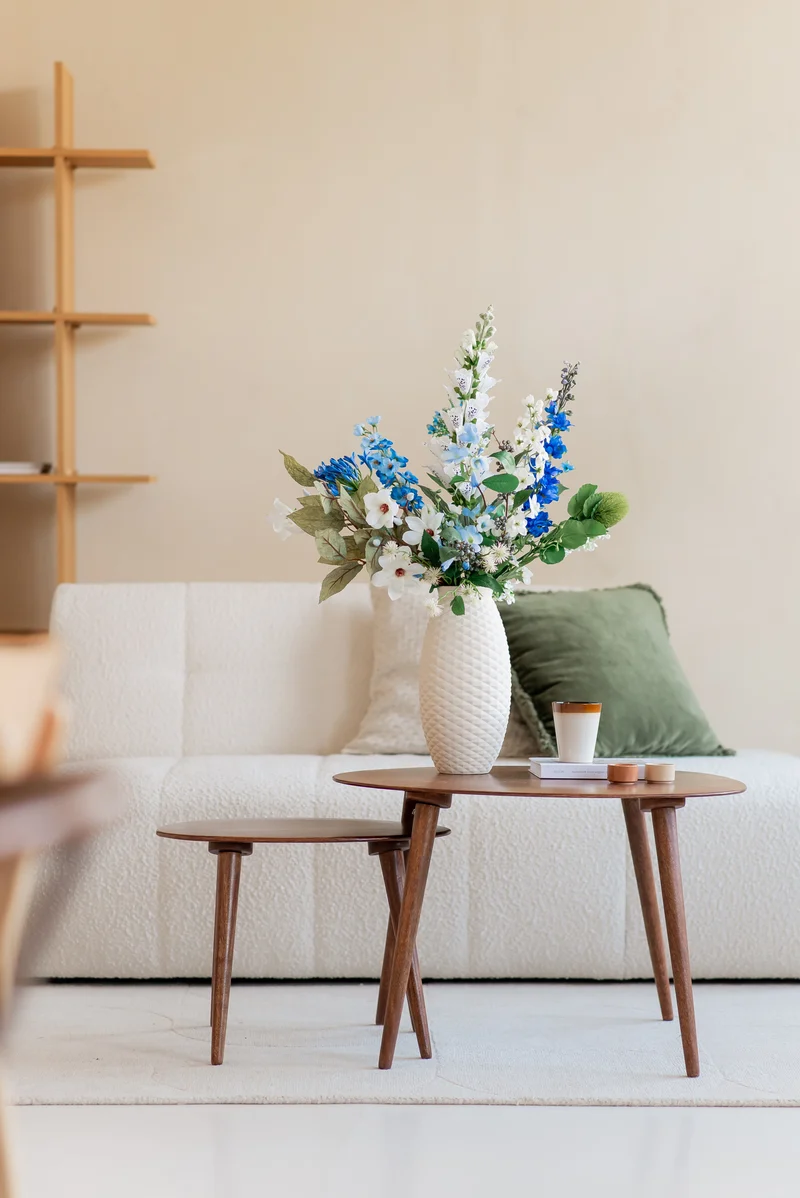 Zijden kunstbloemen boeket Cool Breeze