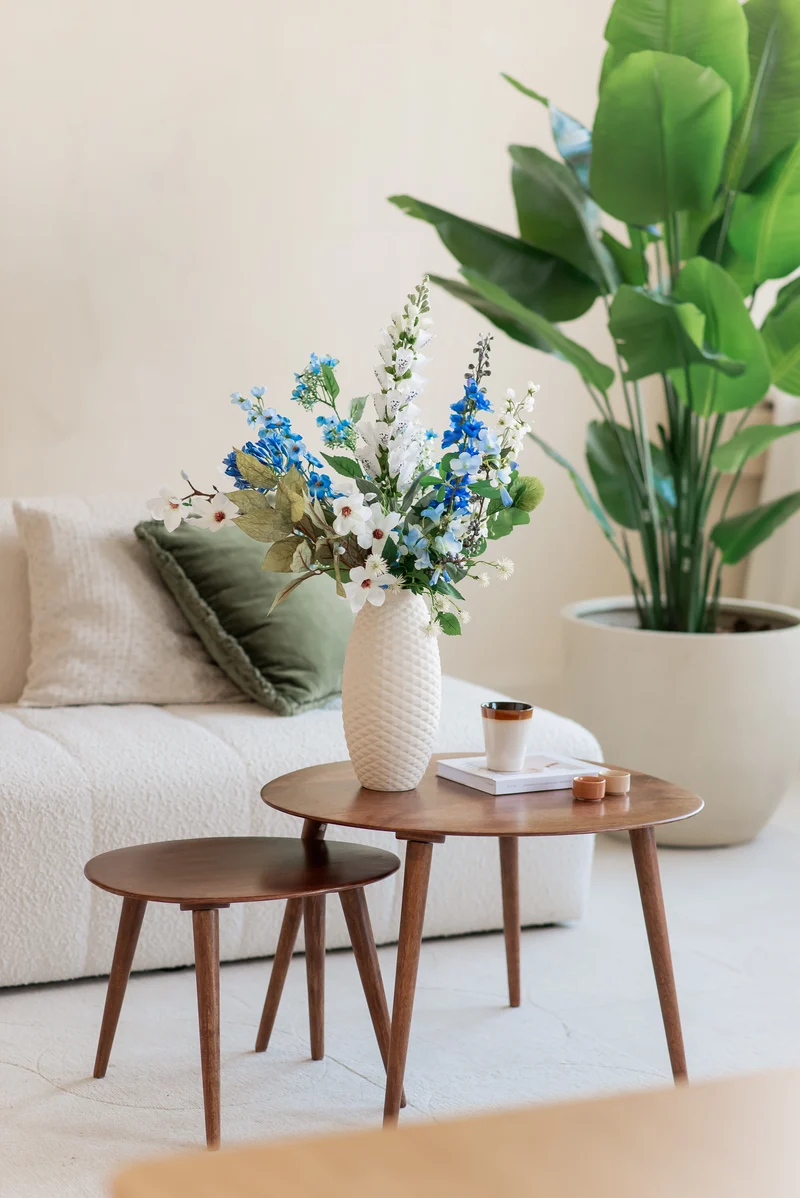Zijden kunstbloemen boeket Cool Breeze