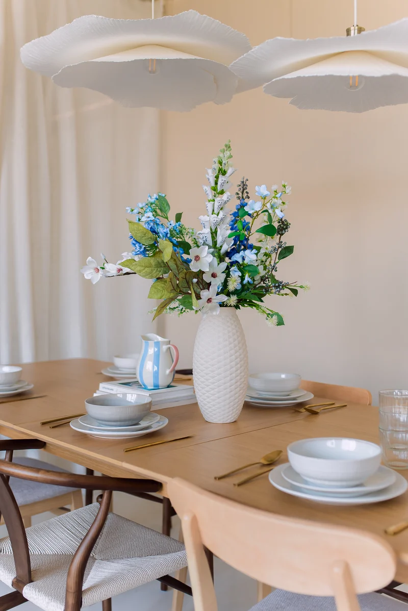 Zijden kunstbloemen boeket Cool Breeze