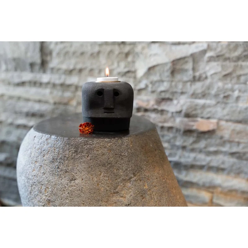 Kerzenhalter Sumba Stone aus Sandstein