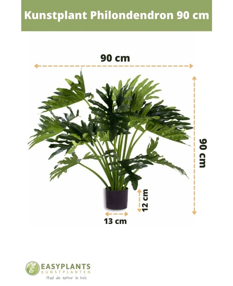 Kunstplant Philodendron UV 90 cm
