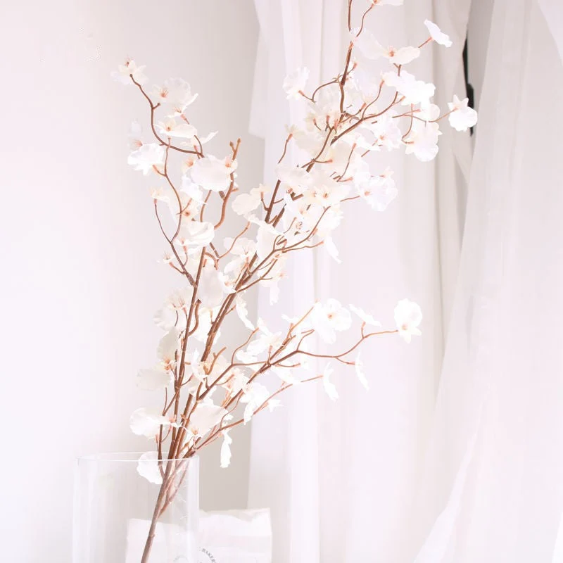 Oncidium Orchidee Kunstblume, 104 cm langer Stiel, täuschend echte Seidenblume für hohe Vasen, Hochzeit & ganzjährige Dekoration