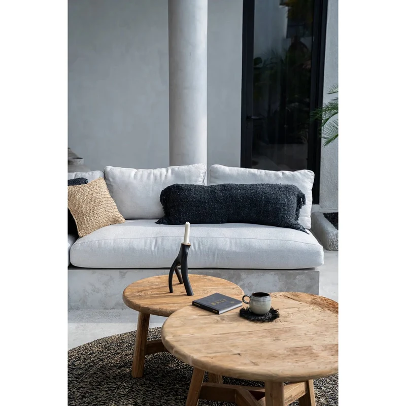 Kissenbezug Oh My Gee in Schwarz-Braun, 35 x 100 cm