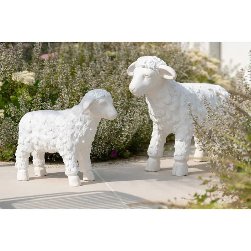 Deko-Schaf für den Garten, Beige
