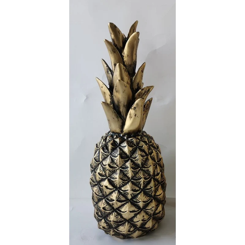Ananas-Skulptur in Bronzeton