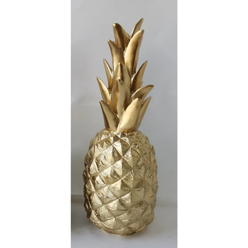 Ananas-Skulptur in Goldfarben