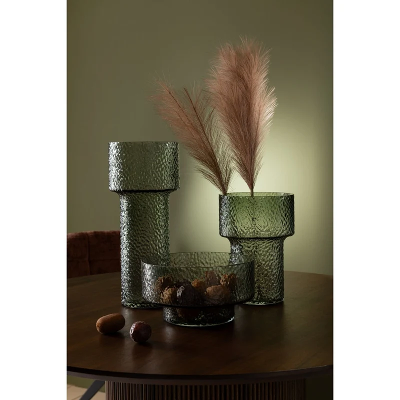 Vase Betty aus grünem Glas, 30 cm