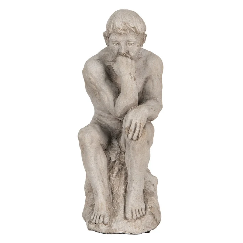 Steinfigur Mann in Grau