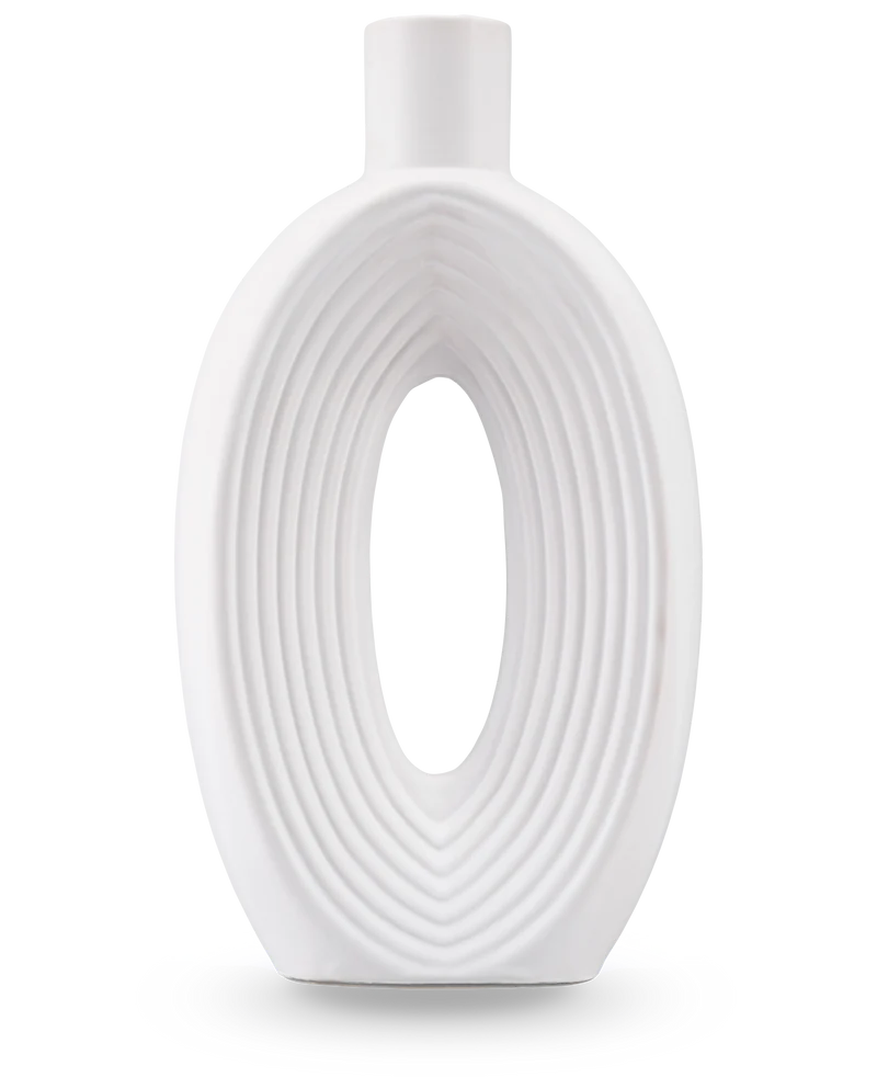 Vase Soft Bloom 27 cm Elfenbeinweiß