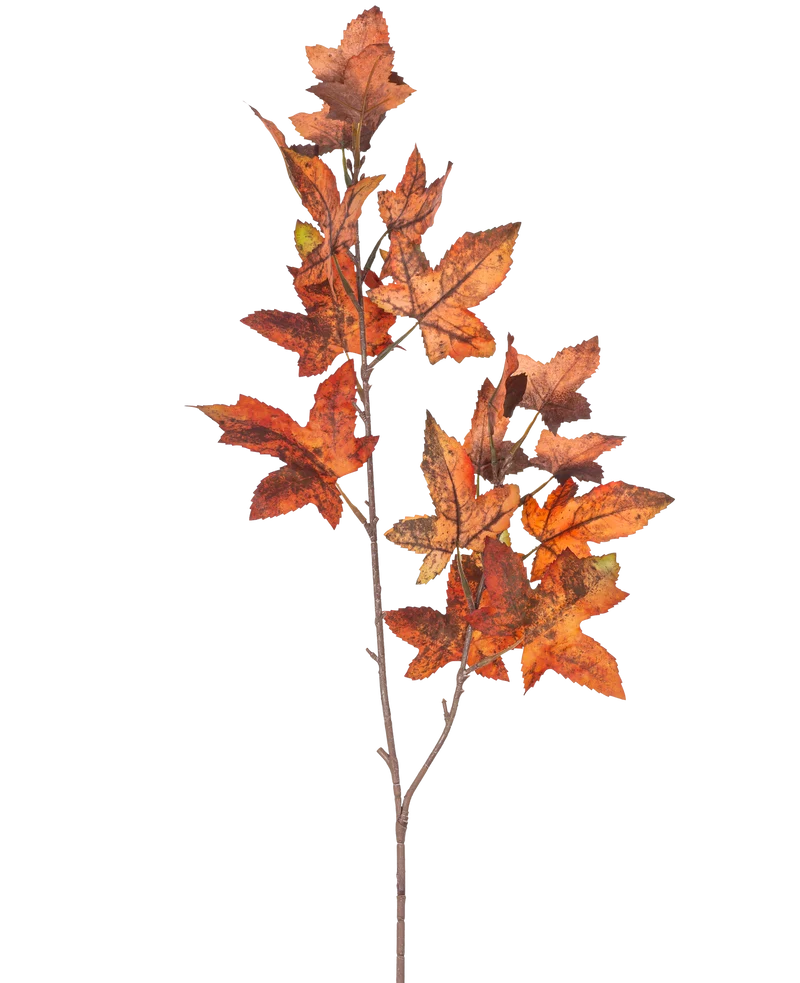 Künstliches Eichenblatt 90 cm rot