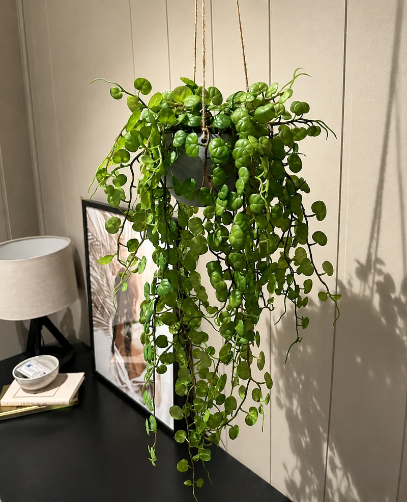 Kunst hangplant Vetplant 53 cm in pot